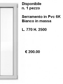 Serramento PVC bianco 6K